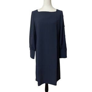 Club Monaco Navy Blue Buttoned Sleeve Sheath Dress US 12